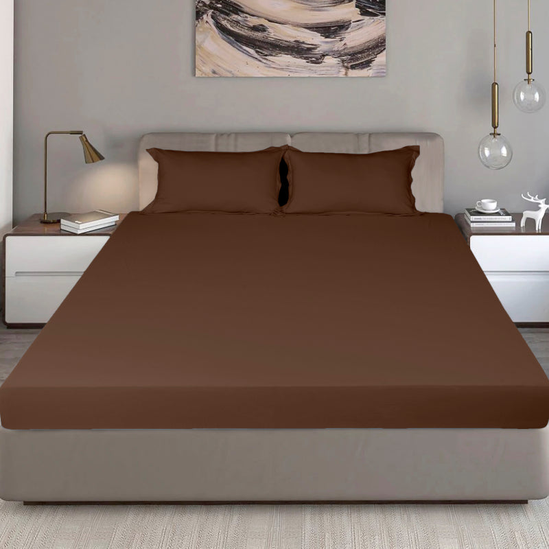 King Size Cotton Fitted Bedsheet Midnight Blue - Bodycare