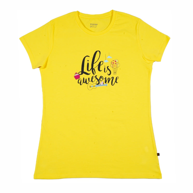 Proteens Women Round Neck Half Sleeves Tshirt