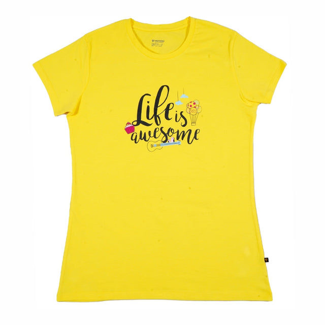 Women T-Shirt Round Neck Half Sleeves - Bodycare