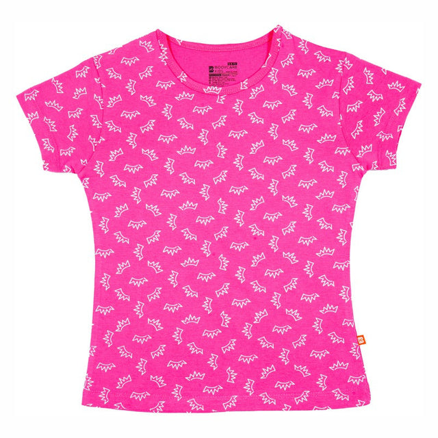 Girls 100% Cotton T-Shirt Round Neck Half Sleeves - Bodycare