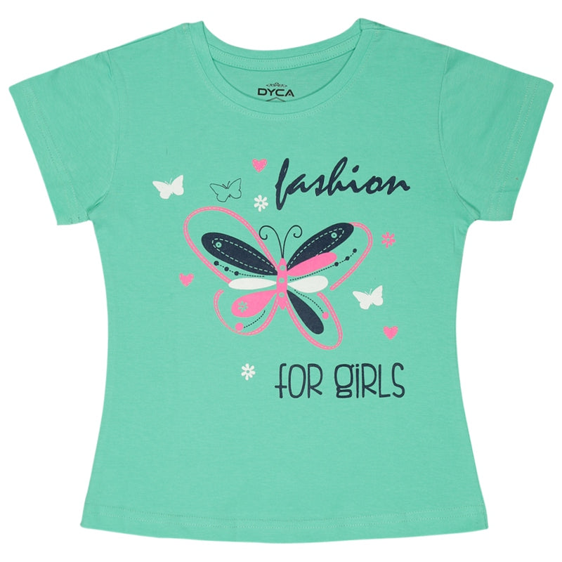 Dyca Girls Round Neck Half Sleeves Tshirt