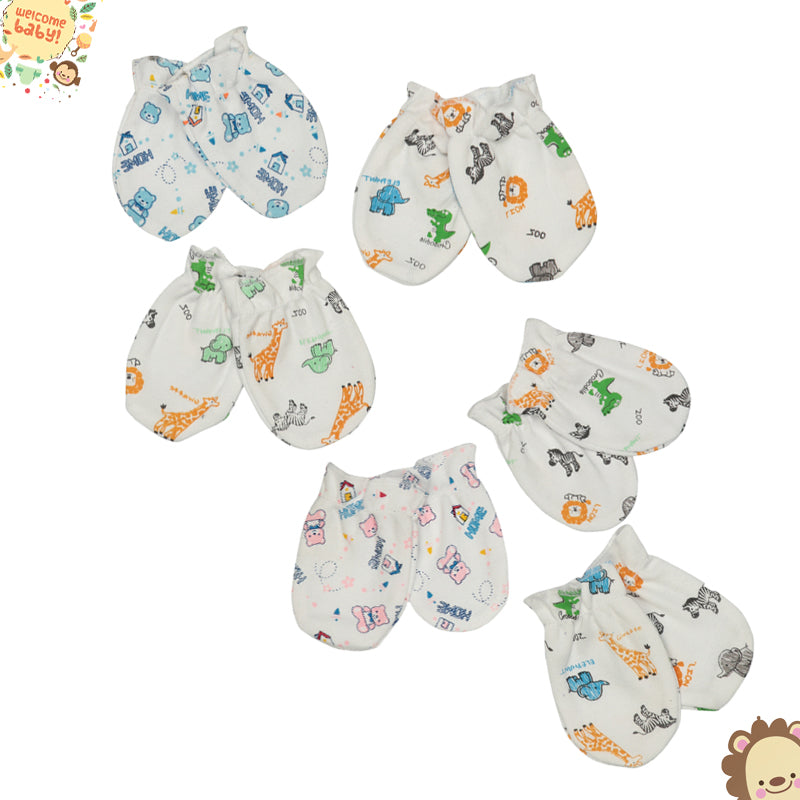 Bodycare Printed Mittens Pack Of 6