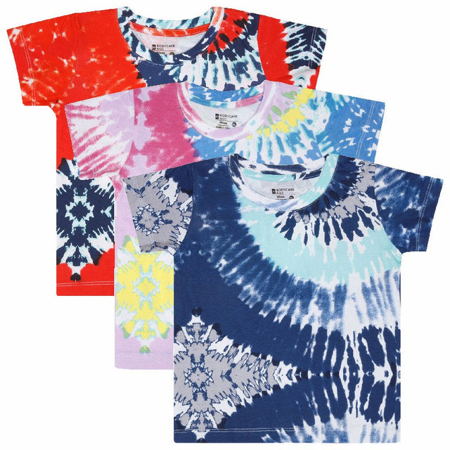 Baby Boys 100% Cotton Round Neck Half Sleeve T-Shirt with Soft Breathable Regular Fit for Casual Wear - Pack of 3