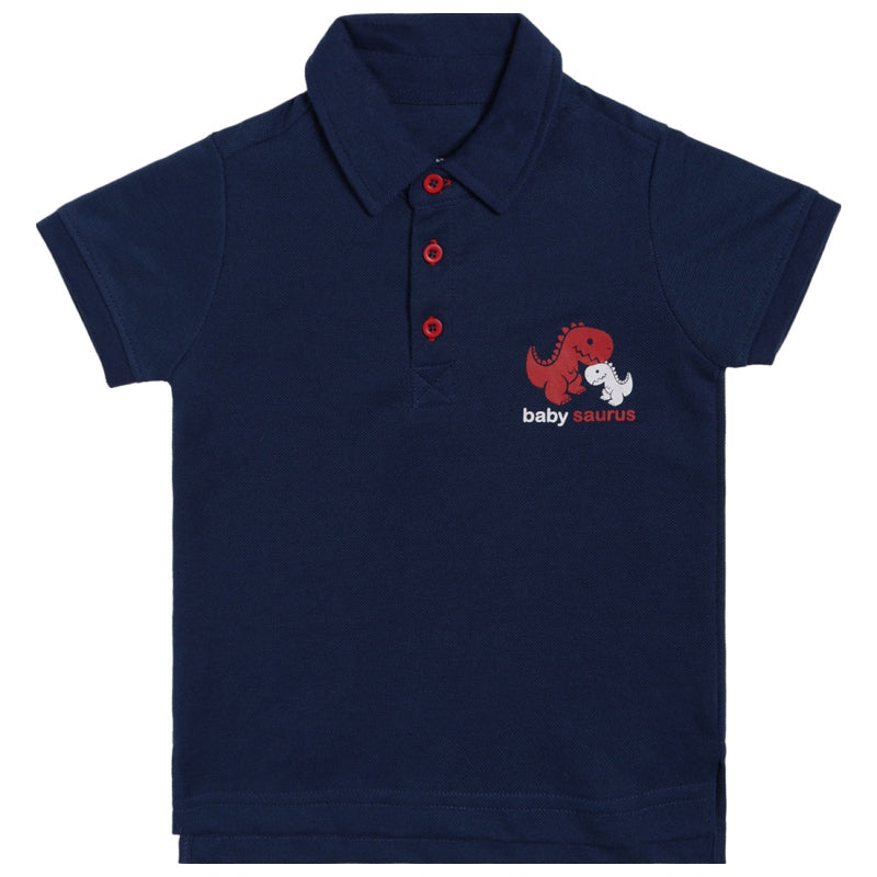 DYCA Boys Tshirt Collar Half Sleeves Solid