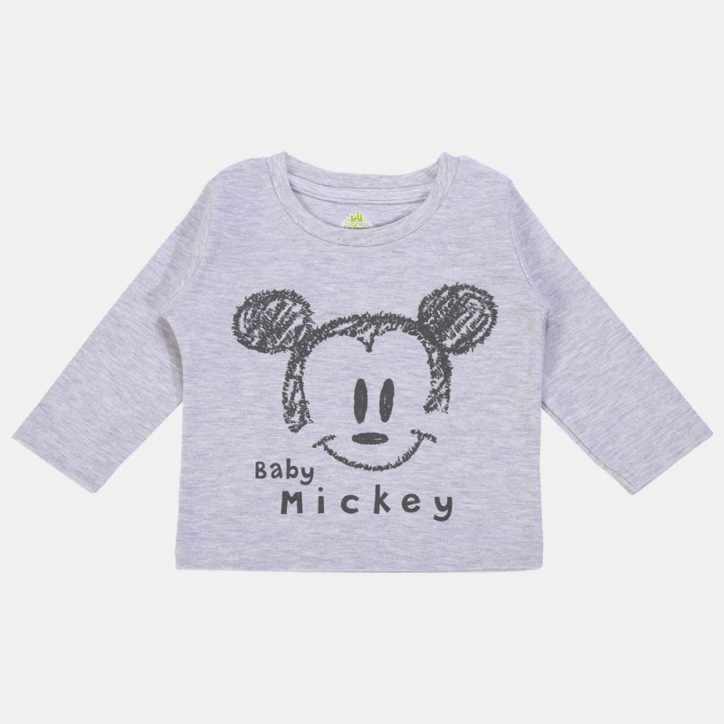 Baby Boys Mickey & Friends T-Shirt Round Neck Full Sleeves - Bodycare