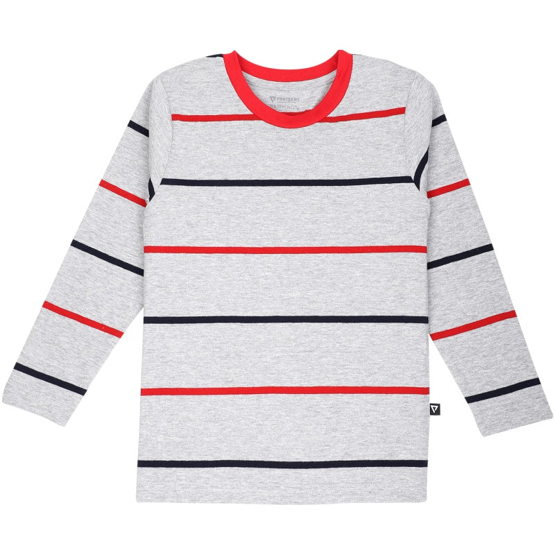 Bodycare Boys Tshirt Striped Round Neck Full Sleeves