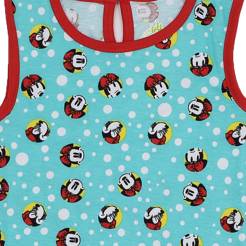 Bodycare Minnie & Friends Girls Cotton Frock Round Neck Half Sleeves