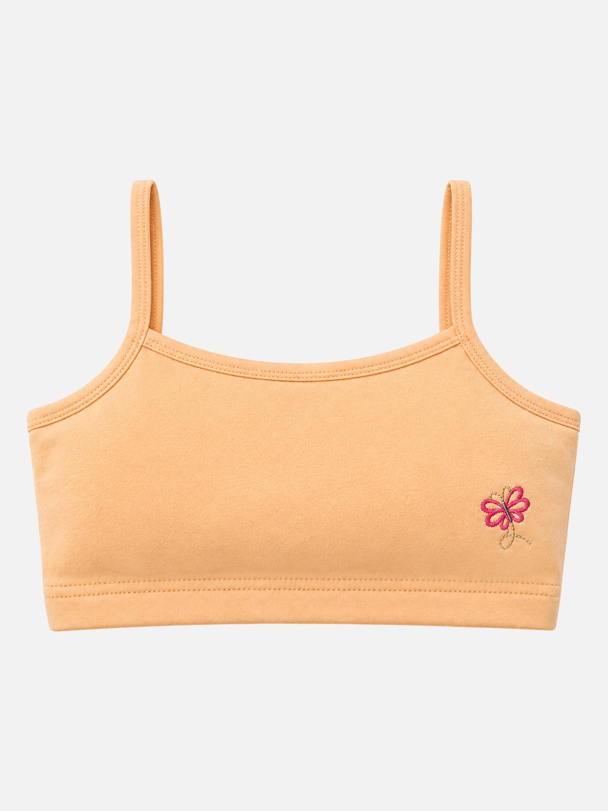 Girls Cotton Sleeveless Crop Top with Inner Elastic for Everyday Innerwear Comfort and Supportive Fit