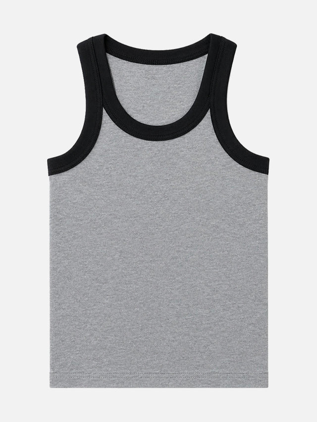 Boys Cotton Rib Round Neck Sleeveless Innerwear Vest for Everyday Comfort and Regular Use - Pack of 4