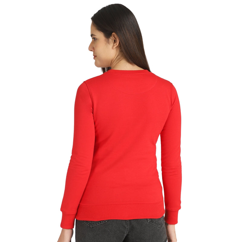 DYCA Women Fleece Sweat Shirt Round Neck Full Sleeves