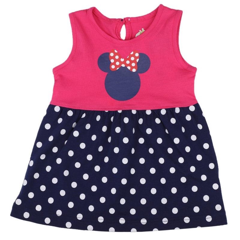 Bodycare Minnie & Friends Girls Cotton Frock Round Neck Sleeveless