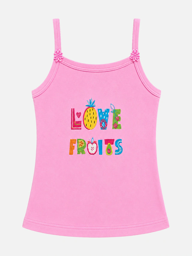 Girls 100% Cotton Printed Vest Camisole and Sleeveless Regular Fit for Innerwear Comfort - Pack of 4