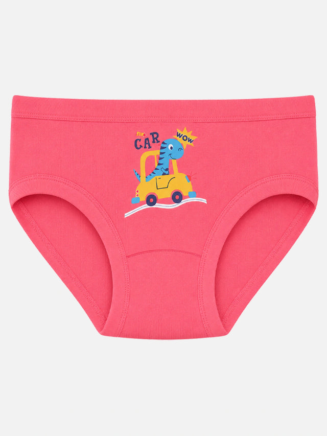 Baby Girls Panty with Inner Elastic Underwear for Comfortable Daily Innerwear, Easy Movement and Regular Use - Pack of 3