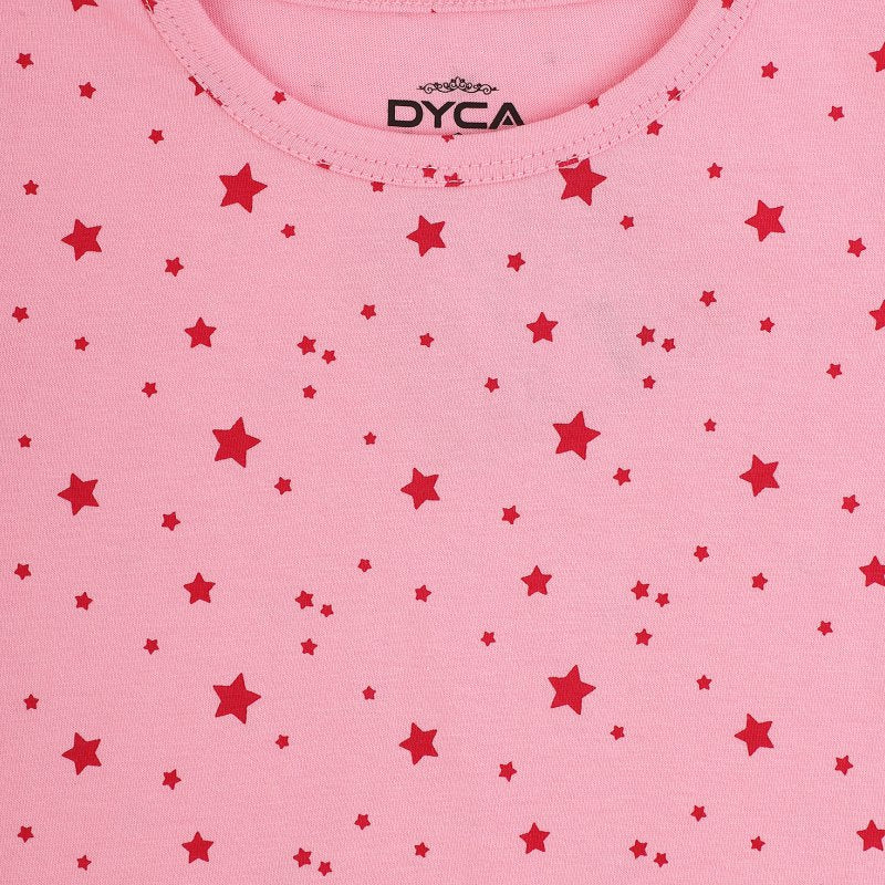 DYCA Girls Round Neck Half Sleeves T-Shirt