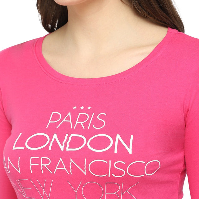 Women 100% Cotton T-Shirt Round Neck - Bodycare