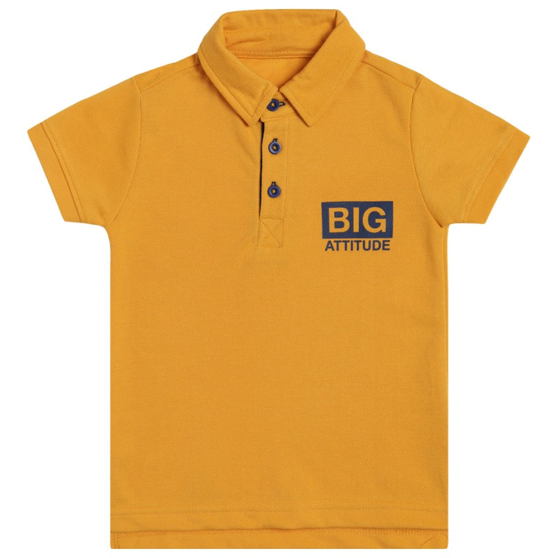 DYCA Boys Tshirt Collar Half Sleeves Solid