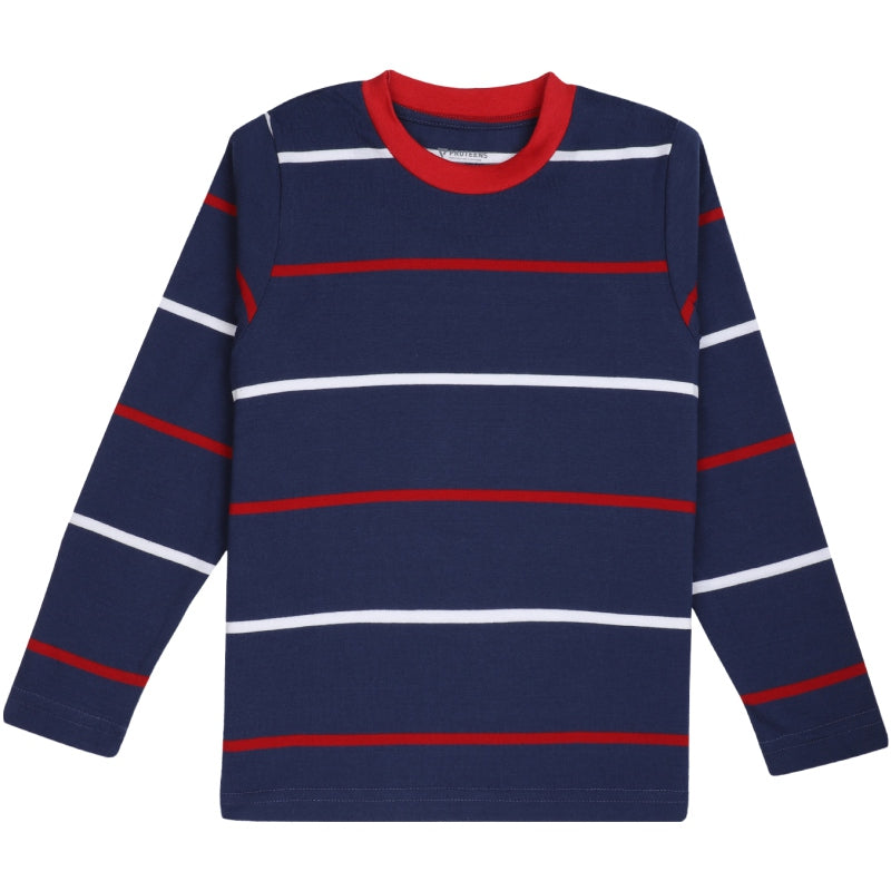 Bodycare Boys Tshirt Striped Round Neck Full Sleeves
