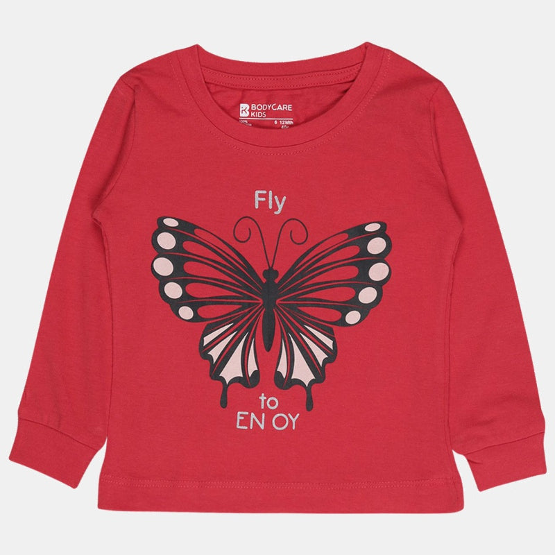 Baby Girls T-Shirt Round Neck Full Sleeves Pack of 1 - Bodycare