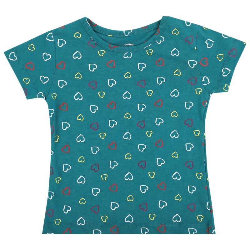 DYCA Girls Tshirt Round Neck Half Sleeves Pack Of 2