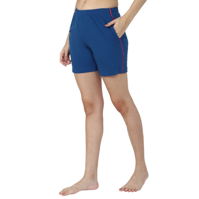 Women 100% Cotton Shorts Side Pockets - Bodycare