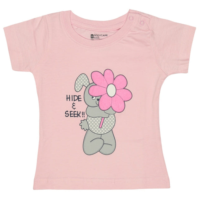 Baby Girls T-Shirt Round Neck Half Sleeves Pack of 2 - Bodycare