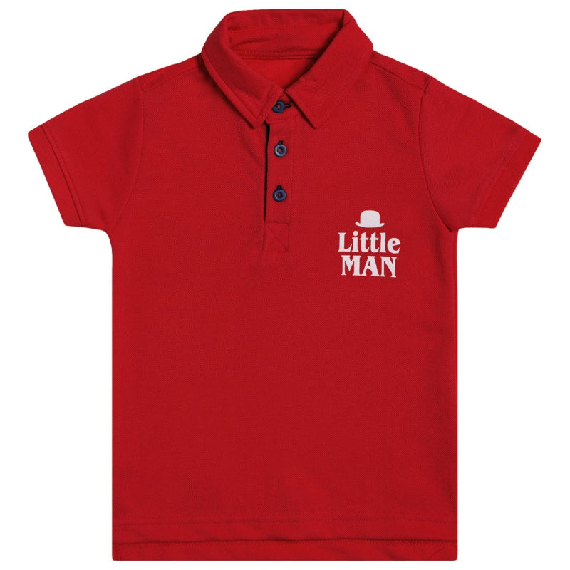 DYCA Boys Tshirt Collar Half Sleeves Solid