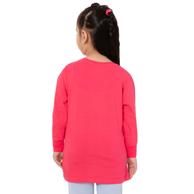 Girls 100% Cotton T-Shirt Round Neck Full Sleeves Pack of 1 - Bodycare