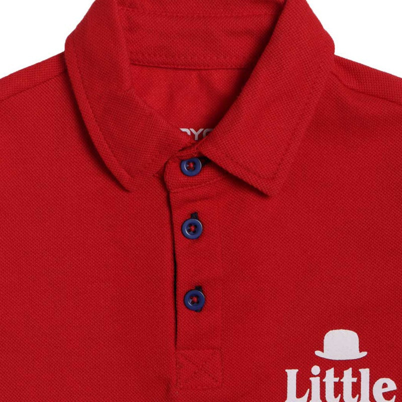 DYCA Boys Tshirt Collar Half Sleeves Solid