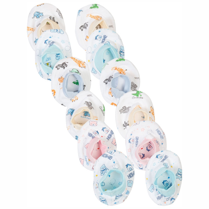 Bodycare Unisex Baby Printed Booties Pack Of 6