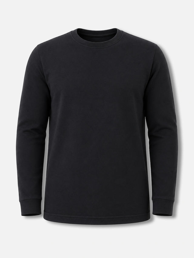 Men Rich Cotton T-Shirt Round Neck Full Sleeves with Regular Fit Styling for Casual Wear and Wardrobe Essentials