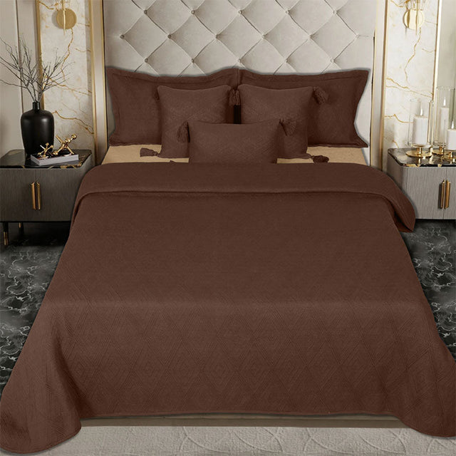 King Size Cotton Jersey Bedcover Heritage Diamond - Bodycare