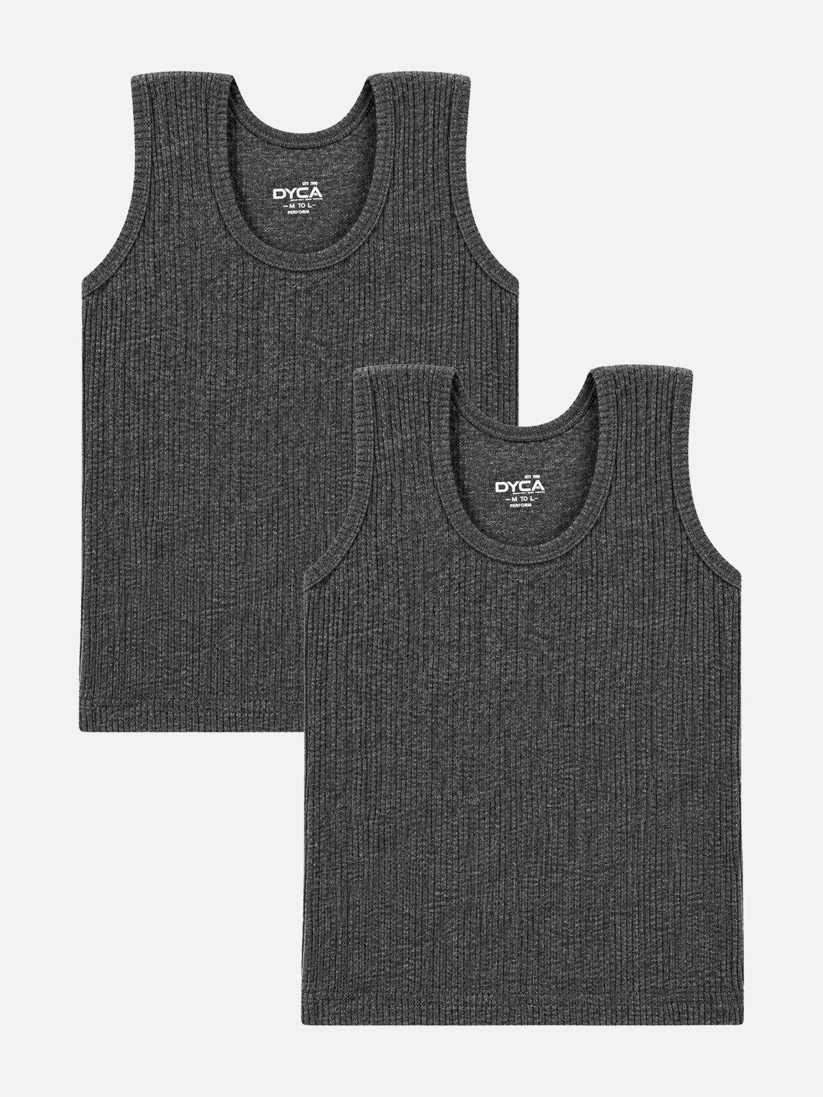 Unisex Round Neck Sleeveless Thermal Top for Warm Innerwear Comfort, Easy Winter Layering and Regular Use - Pack of 2