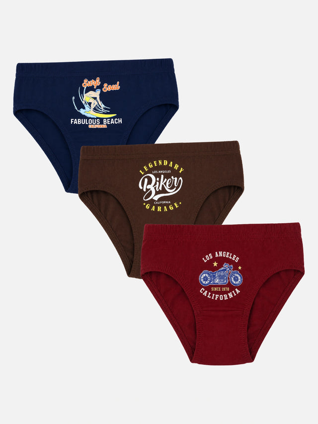 Boys 100% Cotton Brief Pack of 3