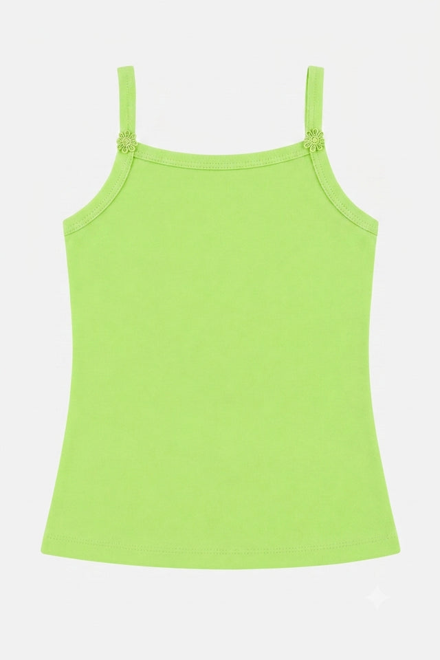 Girls Cotton Vest Camisole, Sleeveless Design and Regular Fit for Comfortable Innerwear Essentials - Pack of 6