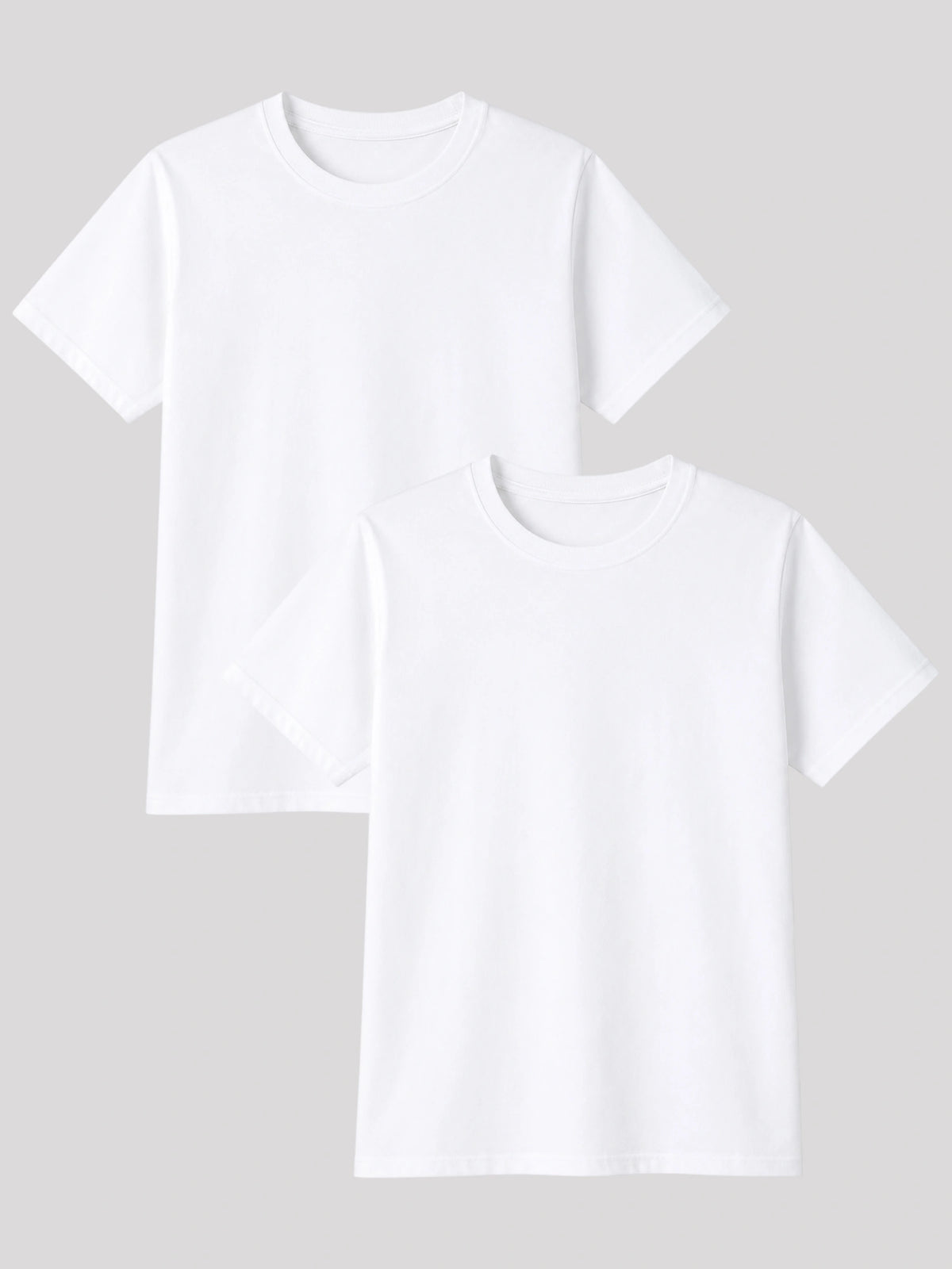 Boys Solid Round Neck Half Sleeves T-Shirt for Casual Wear, Easy Movement and Regular Wardrobe Use - Pack of 2