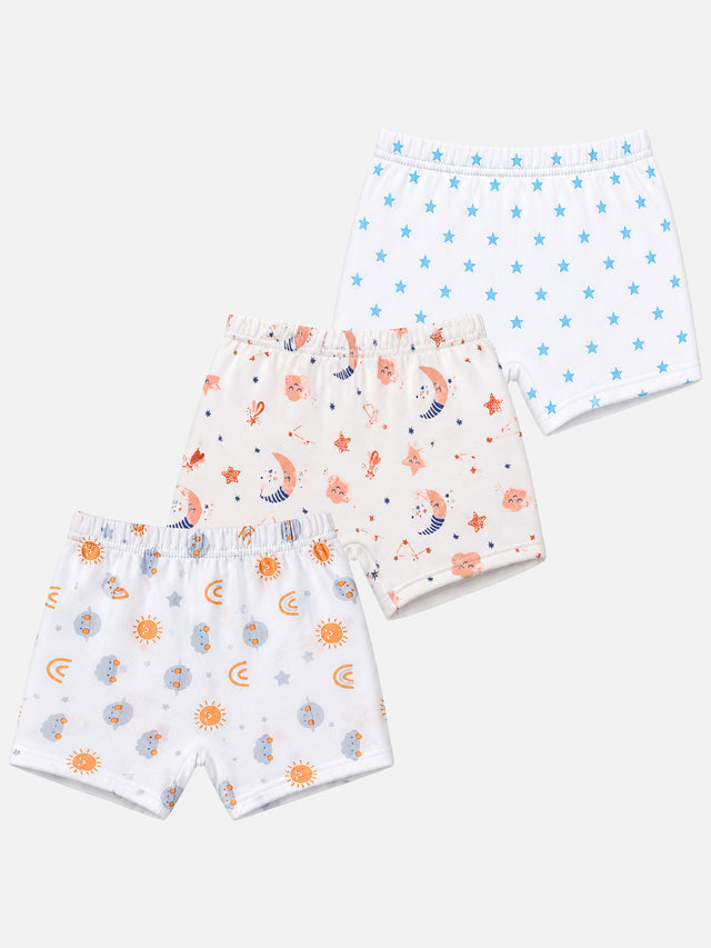 Baby Inner Elastic Shorts for Everyday Comfort, Easy Movement and Regular Wardrobe Essentials - Pack of 3