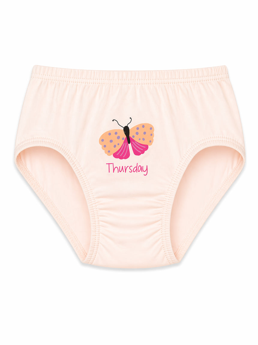 Girls 100% Cotton Panty Inner Elastic Pack of 3