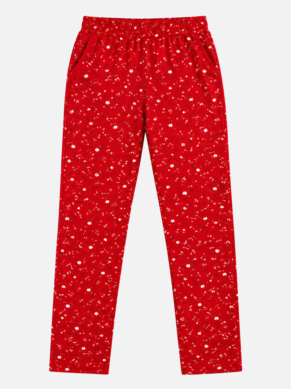Women 100% Cotton Lower Pyjama with Side Pockets and Skinny Fit Track Pant Style for Casual Active Wear