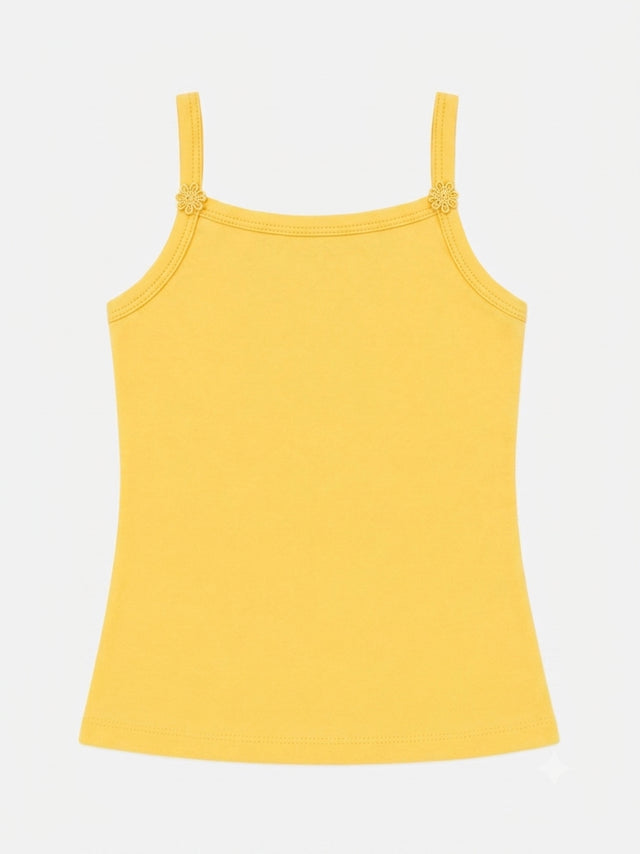 Girls Cotton Vest Camisole, Sleeveless Design and Regular Fit for Comfortable Innerwear Essentials - Pack of 6