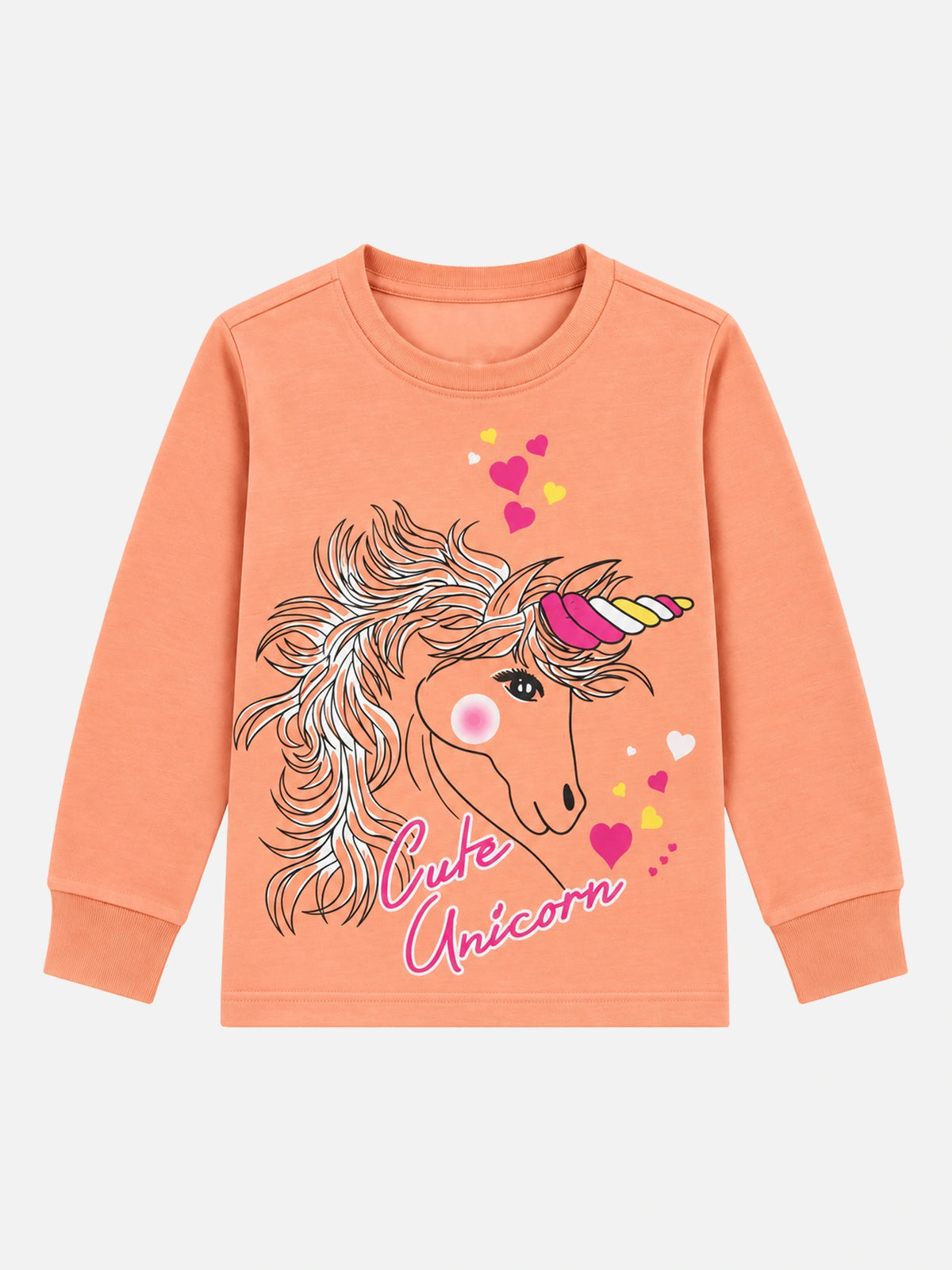 Girls Round Neck Full Sleeve T-Shirt for Casual Wear, Comfortable Coverage and Regular Wardrobe Use - Pack of 1