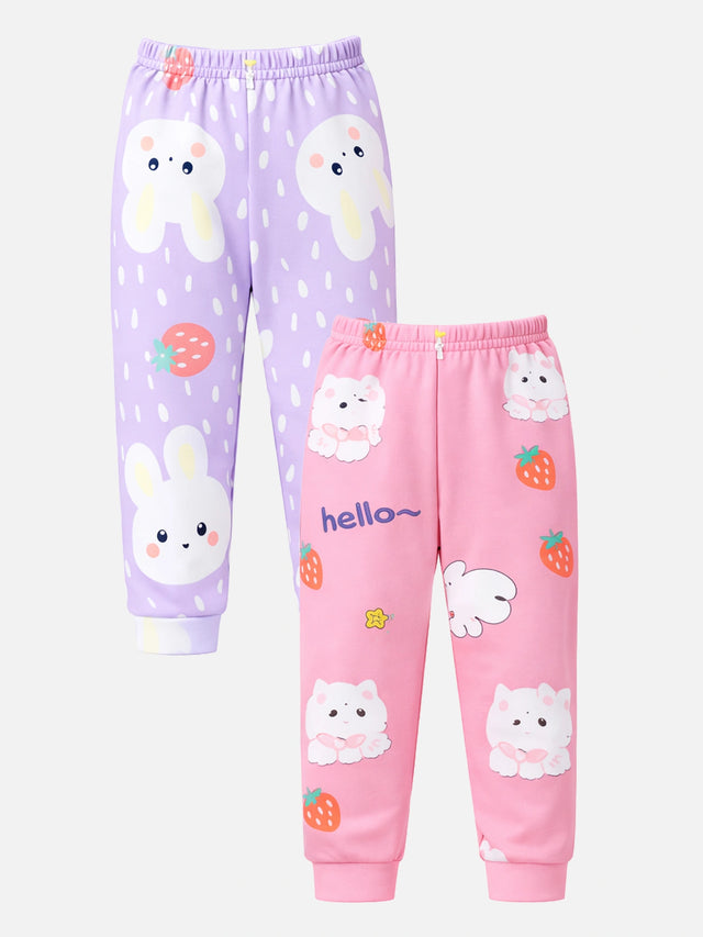Baby Girls Pyjama with Inner Elastic for Sleepwear, Lounge Comfort and Everyday Use at Home - Pack of 1