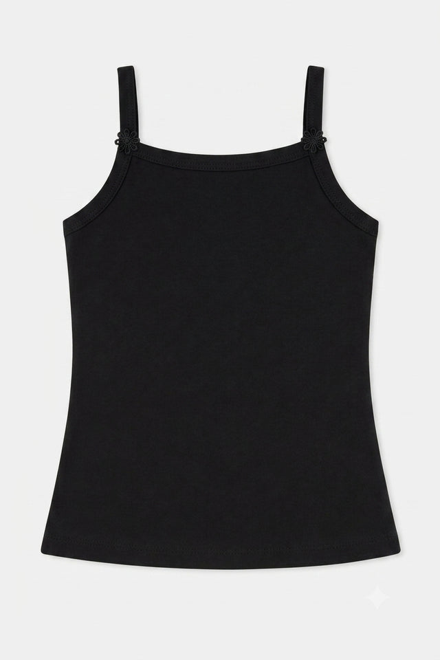 Girls Cotton Vest Camisole, Sleeveless Design and Regular Fit for Comfortable Innerwear Essentials - Pack of 6