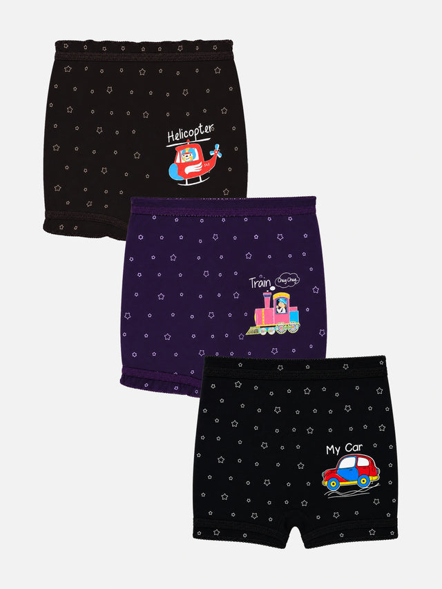 Unisex 100% Cotton Bloomer Innerwear with Relaxed Coverage for Everyday Comfort Essentials - Pack of 3