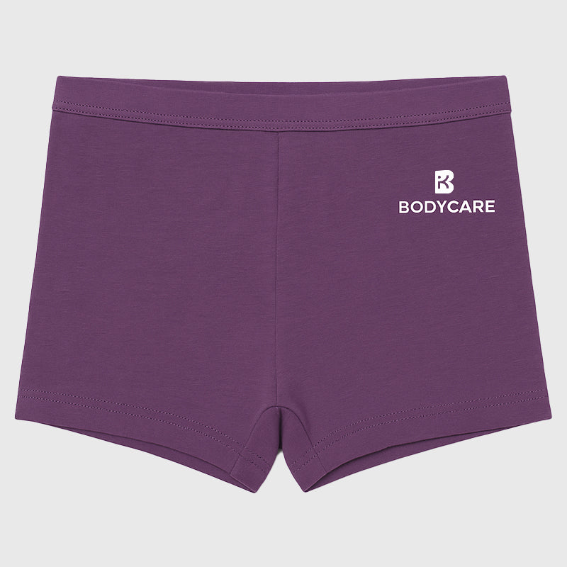 Bodycare Girls Boyshorts Solid Black & Purple Pack Of 2