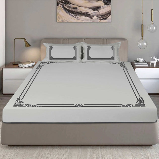 King Size Cotton Fitted Bedsheet Camel Beige - Bodycare