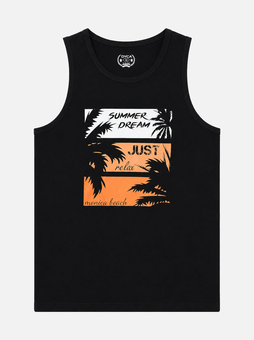Men T-Shirt Round Neck Sleeveless