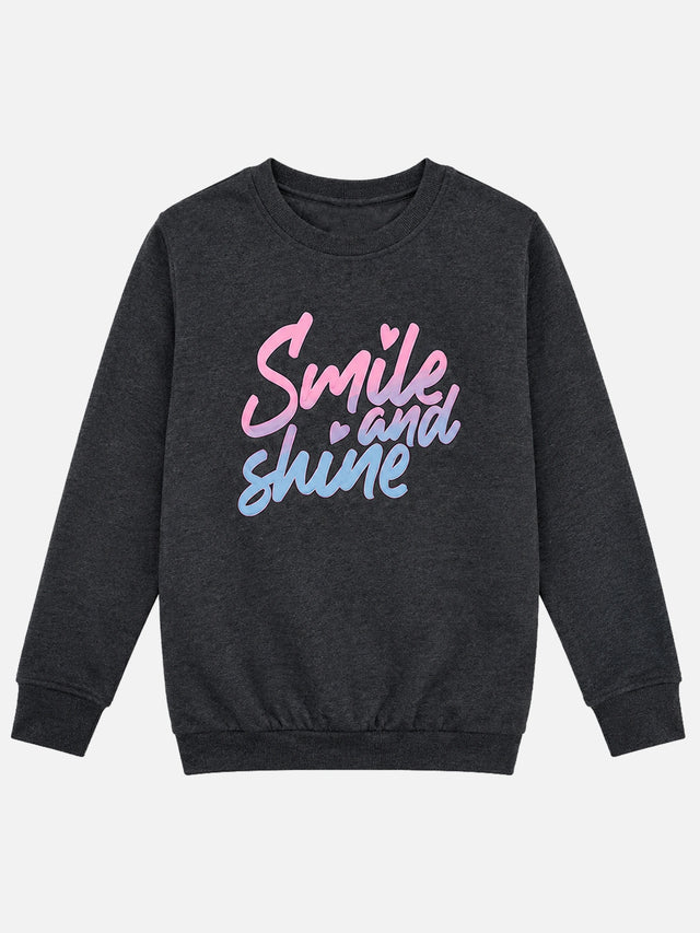 Girls Round Neck Full Sleeve Sweatshirt with Easy Casual Styling for Winter Wear, Lounge Comfort and Regular Use