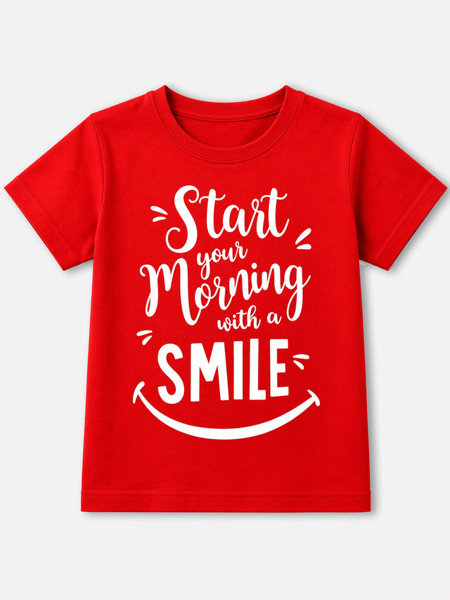 Girls 100% Cotton Printed Round Neck Half Sleeve T-Shirt for Everyday Casual Wear and Regular Comfort