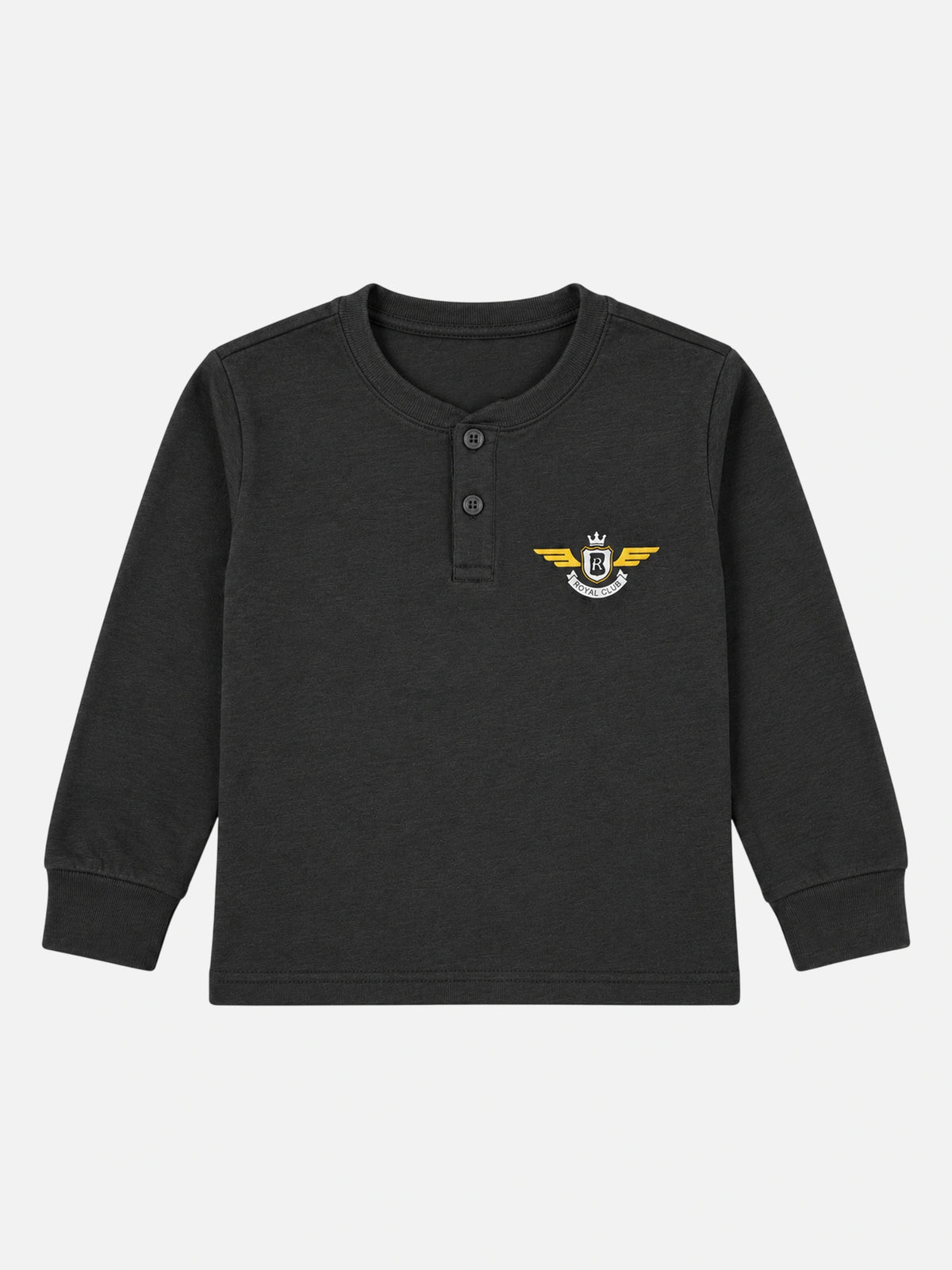 Boys Cotton Solid T-Shirt with Round Neck Full Sleeves for Casual Wear, Layering and Regular Wardrobe Use