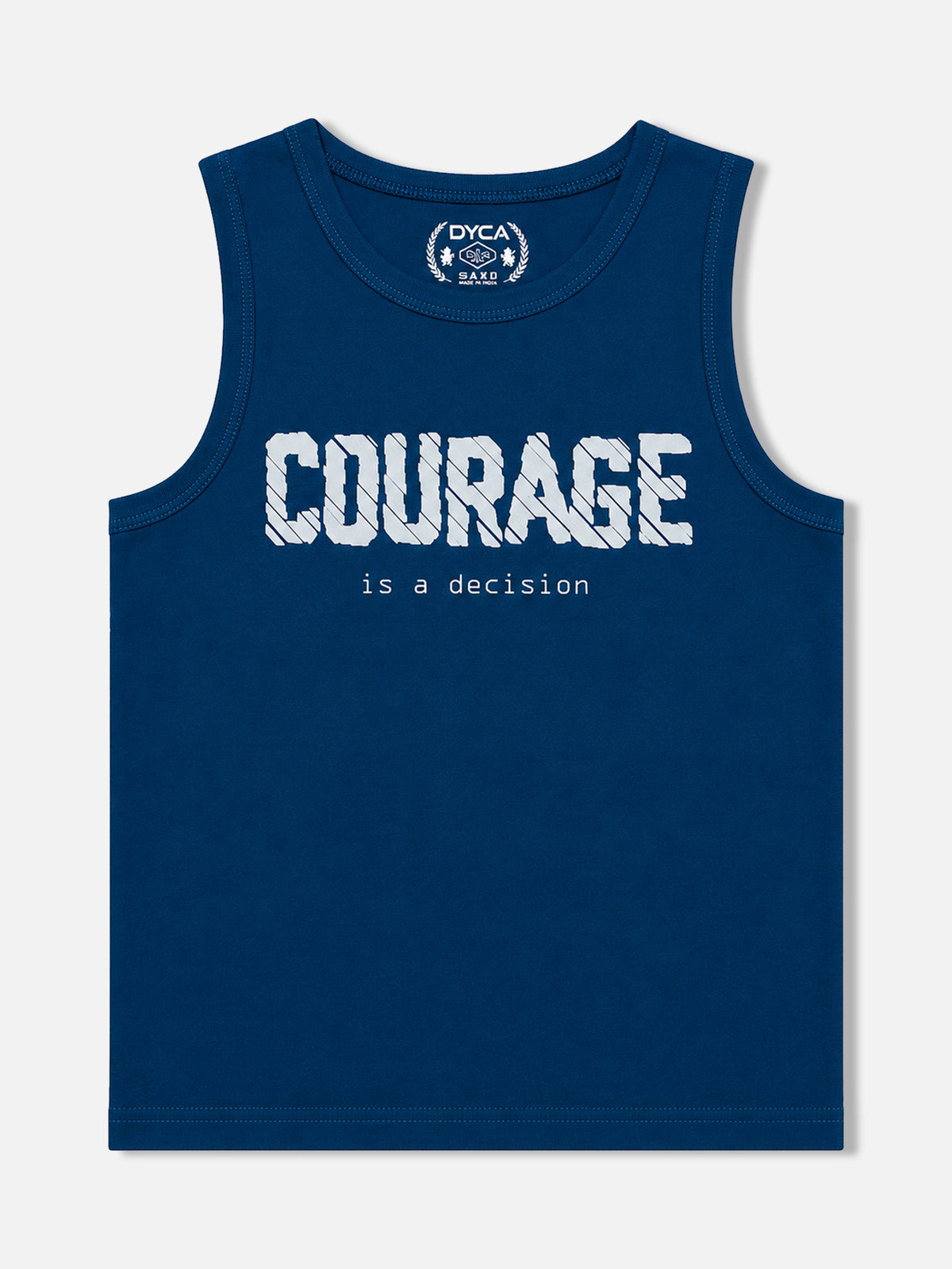 Boys Cotton Printed Sleeveless T-Shirt with Round Neck and Regular Fit for Casual Wear and Easy Movement